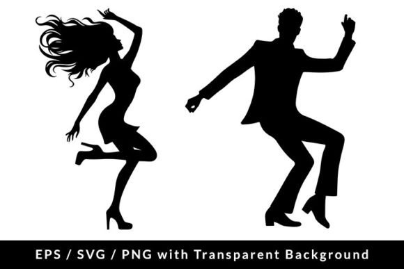 Download Woman and Man Dancing Silhouette SNG EPS - Dancing silhouette Collection