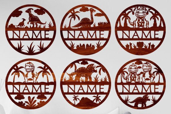 Download Dinosaur Name Sign Laser Cut Svg Bundle - Dinosaur name sign Collection