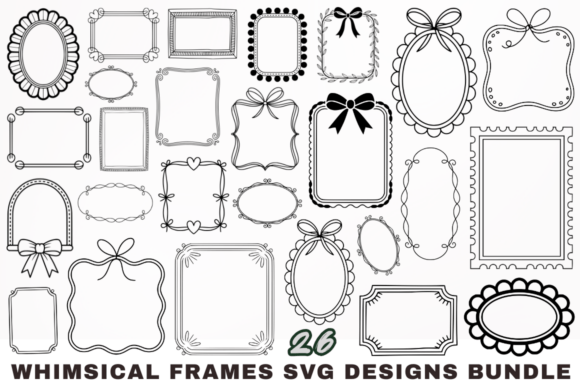 Download Whimsical Frames SVG Designs Bundle - Svg designs Collection