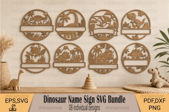 Download Dinosaur Name Sign SVG Bundle - Dinosaur name sign Collection