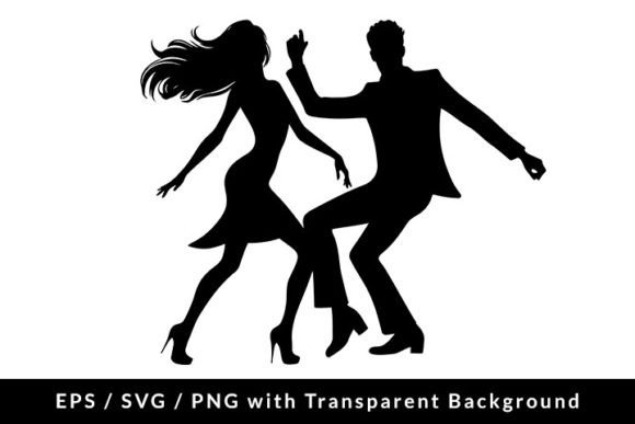 Download Disco Couple Dancing Silhouette SVG EPS - Dancing silhouette Collection