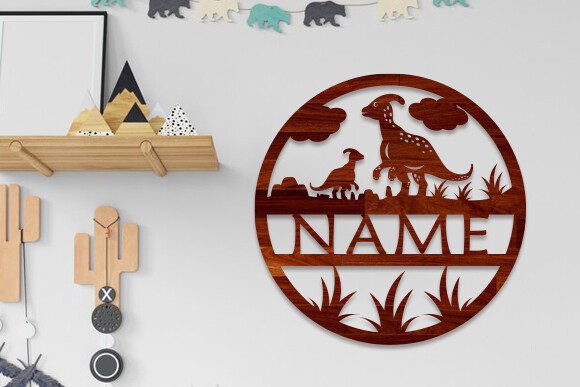 Download Nursery Dinosaur Name Sign Laser Cut Svg - Dinosaur name sign Collection