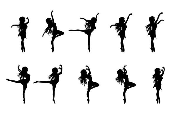 Download Cute Girl Dancing Silhouette Illustratio - Dancing silhouette Collection